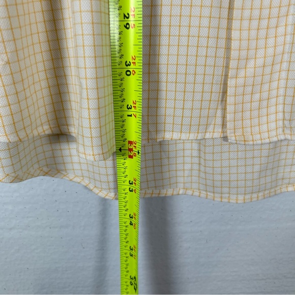 Madeleine Finn Sporting Whites Orange and White Plaid Men's Shirt Size Large - Picture 11 of 12